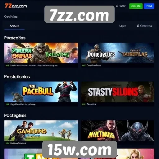 Comparação de jogos populares disponíveis em 7zz.com